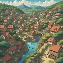 Enchanting Ghibli-Inspired Village Generator by Fulgent AI