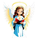 Divine Angel with Illuminated Holy Book - Fulgent AI