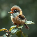 Hyperrealism Hybrid Bird Creature on Branch | Fulgent AI