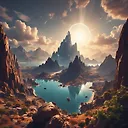 Reincarnated Sci-Fi Island Scene in Hyper-Realism