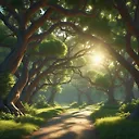 Futuristic 3D Pixar-Style Tree Infrastructure | 4K Super Resolution