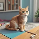 Stunning 3D Cat Render | Realistic Feline Images - Fulgent AI