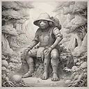 Fulgent AI: Katsushika Hokusai's Detailed & Intricate Surrealist 3D Sculpt Environment Design