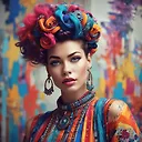 Contemporary Fashion Portrait: Bold and Vibrant Style Inspiration