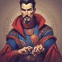 Pixar style Portrait of a dr strange