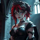Venus in Dark Fantasy Anime Style - Neon Hair & Dramatic Lighting