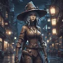 Stunning Woman Cyborg Exoskeleton Design by Hayao Miyazaki: Fulgent AI Creations