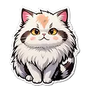 Adorable Manga-Style Fluffy Cat Illustration - Fulgent AI