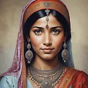 Stunning Indian Girl Portrait Art: Authentic Cultural Beauty