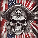American Flag Pirate Skull Artwork: Intense Patriotism & Mystique