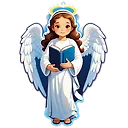 Divine Angel with Illuminated Holy Book - Fulgent AI
