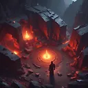 Greg Rutkowski 3D Renders: Aerial View Concept Art with Beautiful Lighting