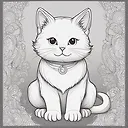 Bold Outlined Cute Cat Images: Japanese Anime Style Art by Fulgent AI