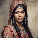 Stunning Indian Girl Portrait Art: Authentic Cultural Beauty