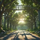 Futuristic 3D Pixar-Style Tree Infrastructure Render in 4K Super Resolution