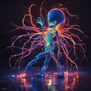 Captivating Bioluminescent Symbiote - Detailed Photograph