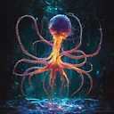 Captivating Bioluminescent Symbiote - Detailed Photograph