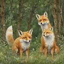 Enchanting 3D Pixar Style Fox in Forest Meadow Artwork