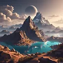 Reincarnated Sci-Fi Island Scene in Hyper-Realism