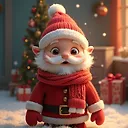 Pixar-Inspired 4K Santa Claus Cinematic Poster - Whimsical 3D Render
