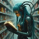 Futuristic Woman in Cyborg Exoskeleton: Hayao Miyazaki Inspired Creature Design