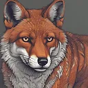 Stippling Fox Design with Cinematic Vibe | Vibrant Colors | Angry Eyes | Dark Background | Mowgli Inclusion