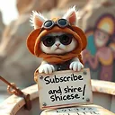Cinematic 3D Render of Cute Kitten in Desert Explorer's Outfit | Fulgent AI
