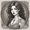 Exquisite Dark Fantasy Illustration with Melancholic Young Woman