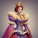Regal Queen Portrait: Pixar-Inspired Google Image Creation