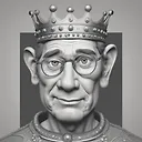 Pixar style Portrait of a king