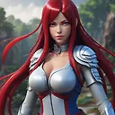 Realistic Erza Scarlet 5K Wallpaper: Detailed Character & Environment Image