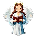 Divine Angel with Illuminated Holy Book - Fulgent AI