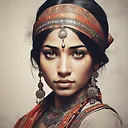 Stunning Indian Girl Portrait Art: Authentic Cultural Beauty