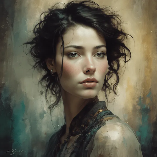 Esmera Portrait Inspired by Anne Bachelier and Richard Burlet Art Style