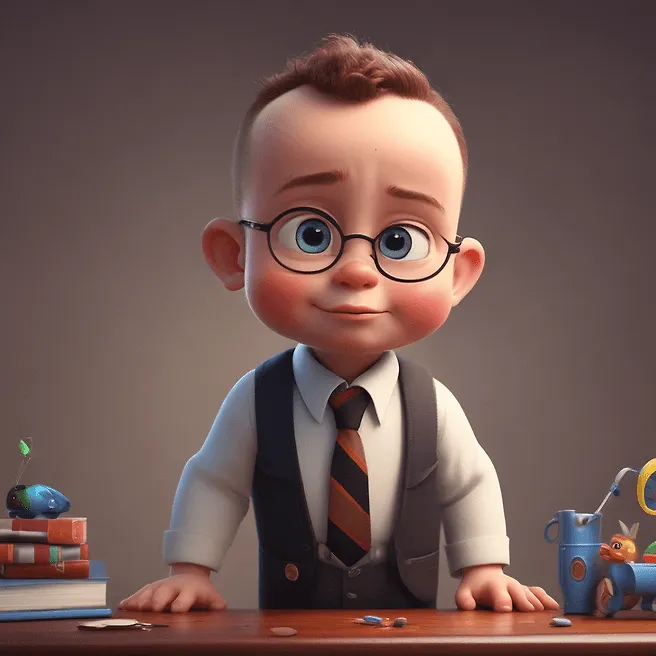 Adorable Baby Boss Pixar-Style Portrait | Fulgent AI