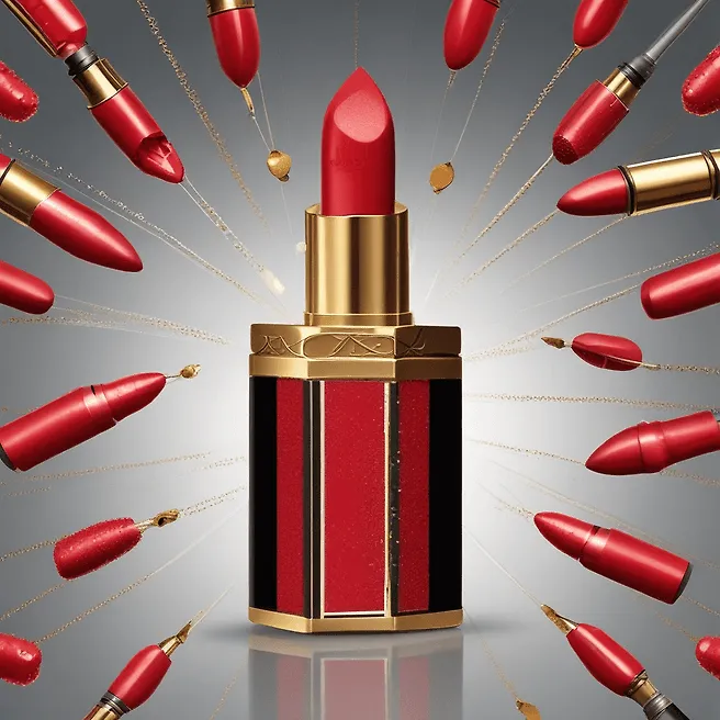 Elegant Esther Lipstick: Luxurious 3D Illustration